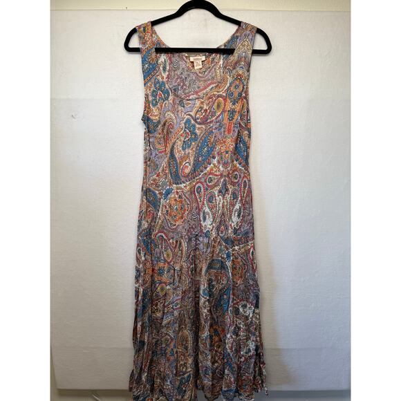 Sundance Dresses & Skirts - Sundance Boho 100% Silk Drop Waist Sundress Dress, Size XL